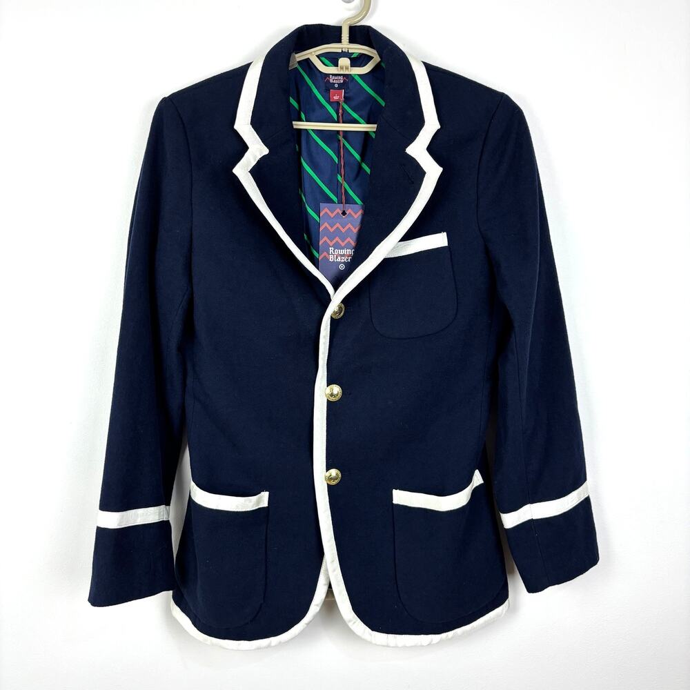 Rowing Blazers for Target NEW Navy Blue Wool Blend Blazer Small Preppy Academia